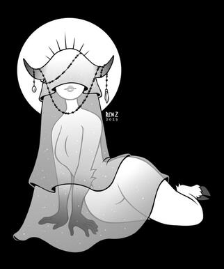 Moon priestess illustration