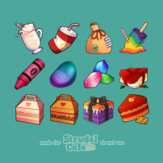 pet potions and various items for StrudelCafe