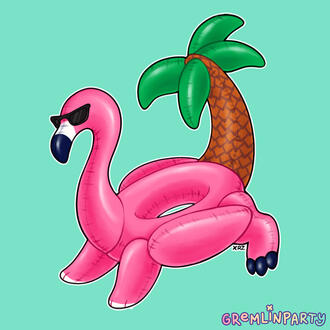 character design based on pool floaties