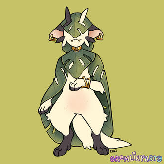 character design based on monstera plants