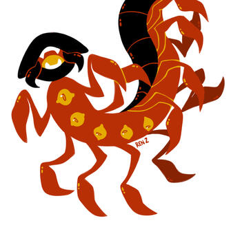 shapeshifting creature in a bug-like form